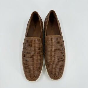 Vince Stafford Woven Leather Flatform Slip On Sneaker Size 10 NEW